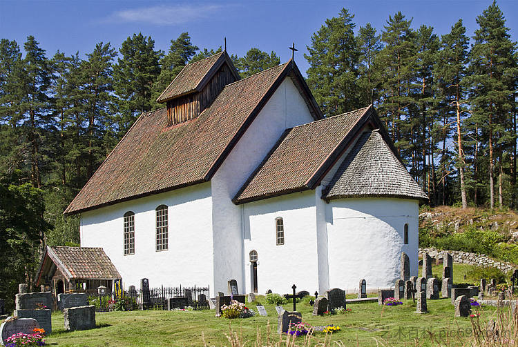 挪威Kviteseid老教堂东端 East End of Kviteseid Old Church, Norway (c.1250)，罗马式建筑