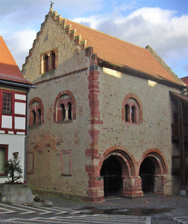 德国塞利根施塔特的房子 House in Seligenstadt, Germany (c.1150)，罗马式建筑