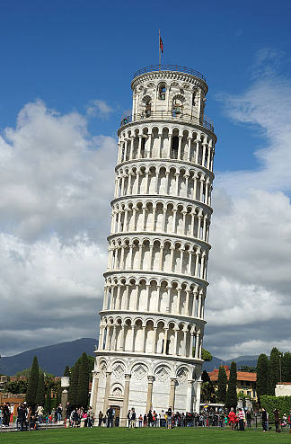 比萨斜塔，意大利 Leaning Tower of Pisa, Italy (c.1173)，罗马式建筑