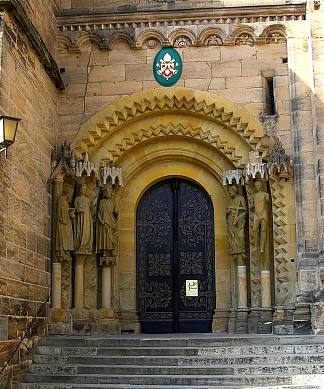 波特尔，班贝格大教堂，德国 Portal, Bamberg Cathedral, Germany (1012)，罗马式建筑