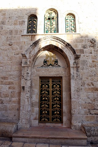 门户，圣墓教堂，以色列耶路撒冷 Portal, Church of the Holy Sepulchre, Jerusalem, Israel (1048)，罗马式建筑