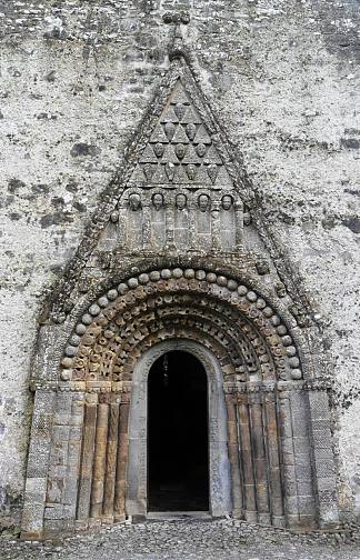 门户，克朗弗特大教堂，爱尔兰 Portal, Clonfert Cathedral, Ireland (1180)，罗马式建筑