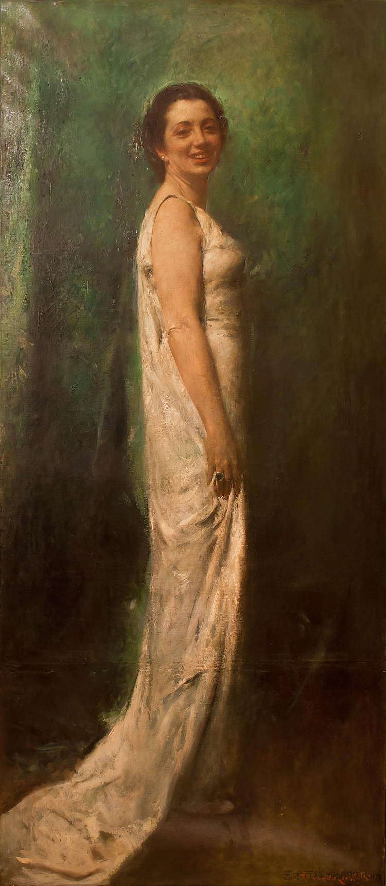 艾达·班菲的肖像 Portrait of Ida Banfi (1937; Italy  )，罗穆亚尔多·洛卡特利