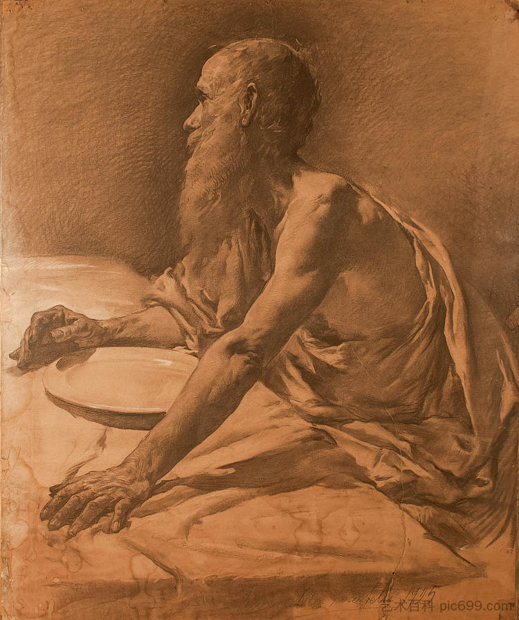 壁画研究 Study for fresco (1925)，罗穆亚尔多·洛卡特利