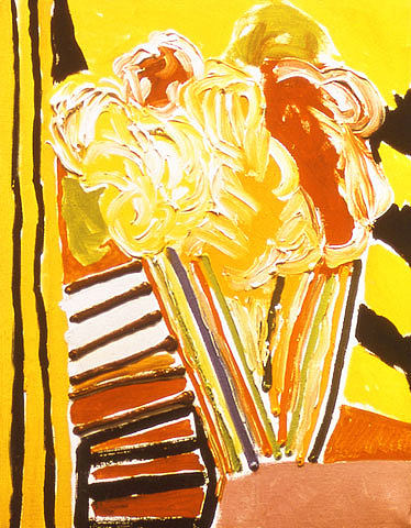 黄色花画 Yellow Flower Painting (1973)，罗尼·兰德菲尔德