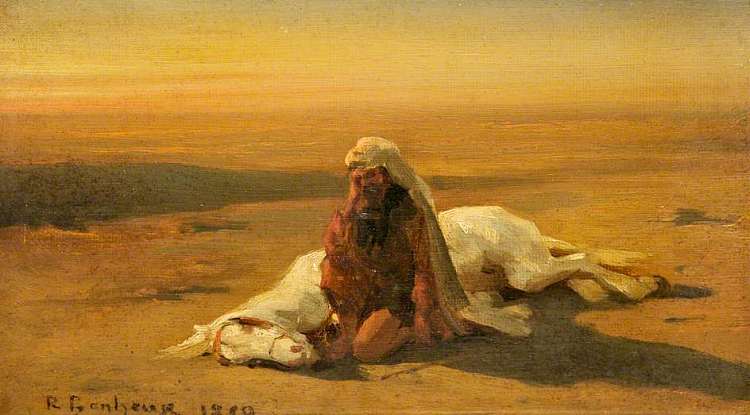 阿拉伯人和一匹死马 Arab and a Dead Horse (1852)，罗莎·博纳尔