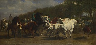 马展（缩小版） The Horse Fair (reduced Version) (1855)，罗莎·博纳尔
