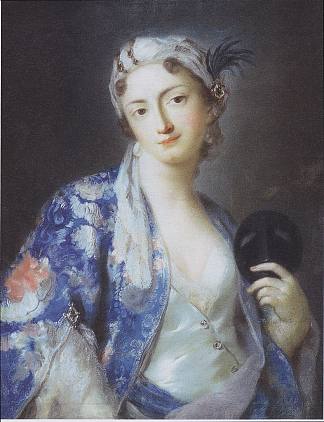 穿土耳其服装的女士（Felicita Sartori） Lady in a Turkish Costume (Felicita Sartori) (1728)，罗萨尔巴·卡列拉