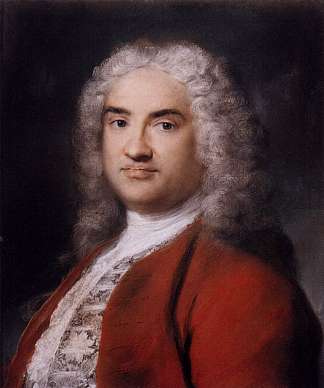 红衣绅士的肖像 Portrait of a Gentleman in Red (1739)，罗萨尔巴·卡列拉