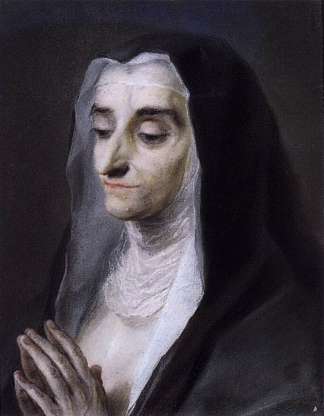 玛丽亚·卡特琳娜修女的肖像 Portrait of Sister Maria Caterina (1734)，罗萨尔巴·卡列拉