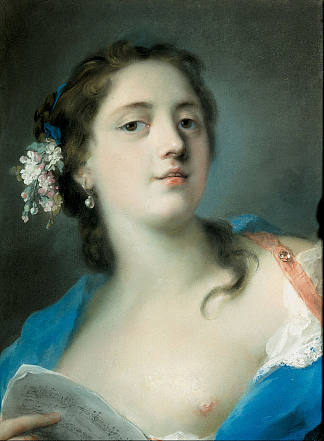 歌手傅天娜·博尔多尼与配乐 The Singer Faustina Bordoni with a Musical Score (1724)，罗萨尔巴·卡列拉