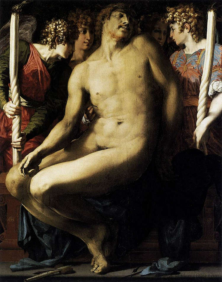 死去的基督与天使 Dead Christ with Angels (1526),罗素·菲伦蒂诺