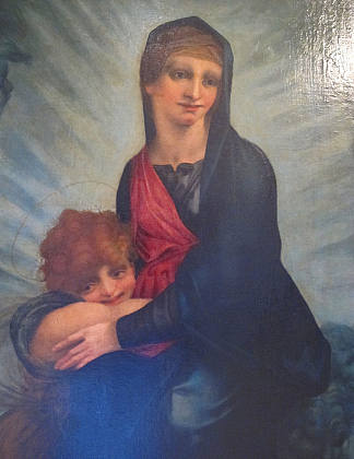 麦当娜和孩子与普蒂（局部） Madonna and Child with Putti (detail) (c.1522)，罗素·菲伦蒂诺