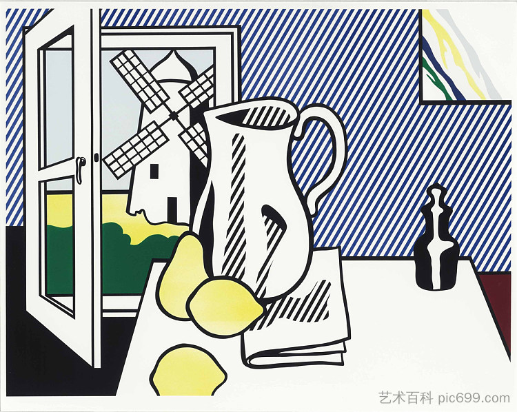 静物与风车 Still Life with Windmill (1974)，罗伊·李奇登斯坦