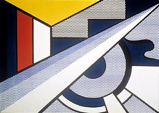带楔形的现代绘画 Modern painting with wedge (1967)，罗伊·李奇登斯坦