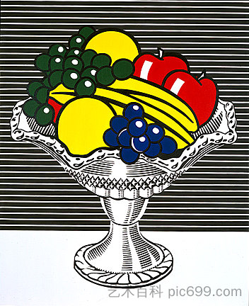 静物与水晶碗 Still life with crystal bowl (1973),罗伊·李奇登斯坦