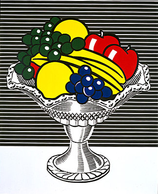静物与水晶碗 Still life with crystal bowl (1973)，罗伊·李奇登斯坦