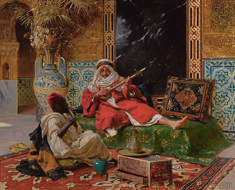 鲁道夫·恩斯特的音乐家 The Musicians by Rudolf Ernst (1886)，鲁道夫·恩斯特