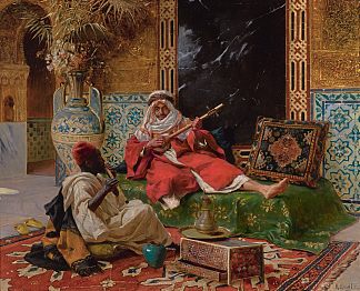 鲁道夫·恩斯特的音乐家 The Musicians by Rudolf Ernst (1886)，鲁道夫·恩斯特