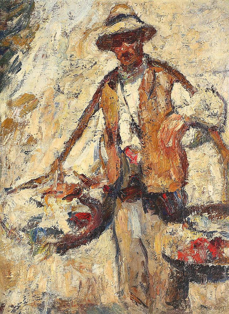 来自奥尔特尼亚的农民与轭 Peasant from Oltenia with Yoke,鲁道夫·史怀哲·卡帕纳