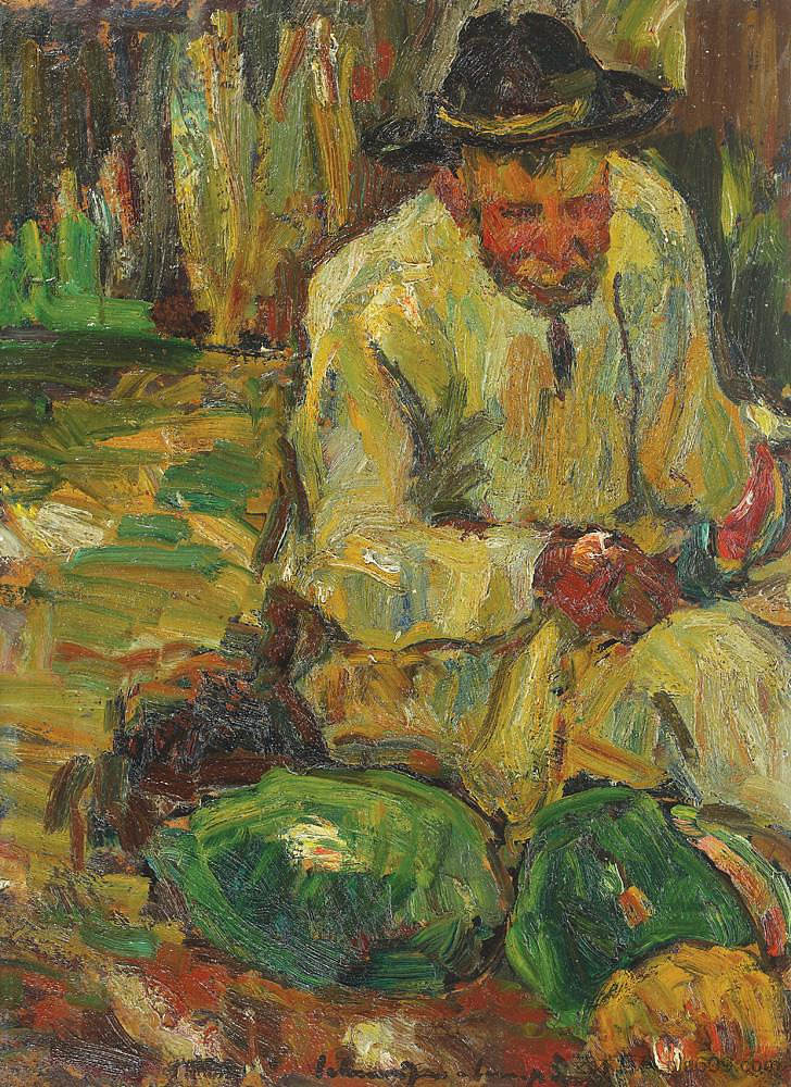 农民与西瓜 Peasant with Watermelons,鲁道夫·史怀哲·卡帕纳