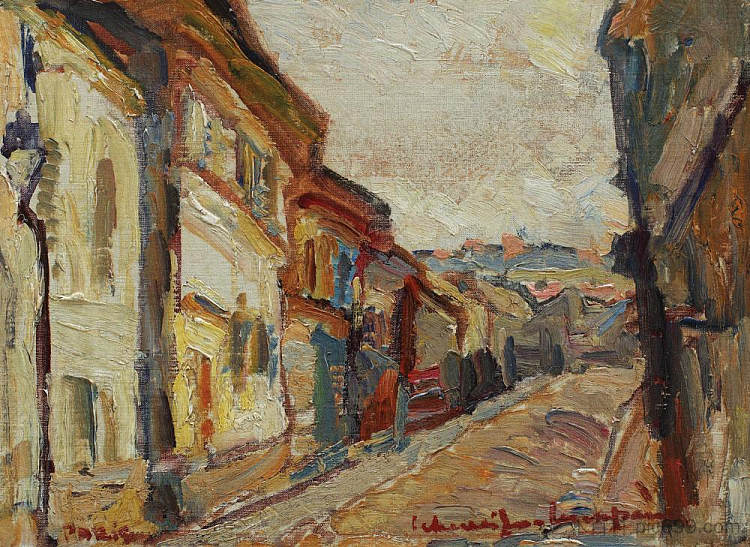 通往蒙马特的街道 Street Towards Montmartre,鲁道夫·史怀哲·卡帕纳