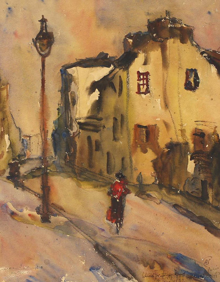 巴黎街头 Street in Paris (1932)，鲁道夫·史怀哲·卡帕纳