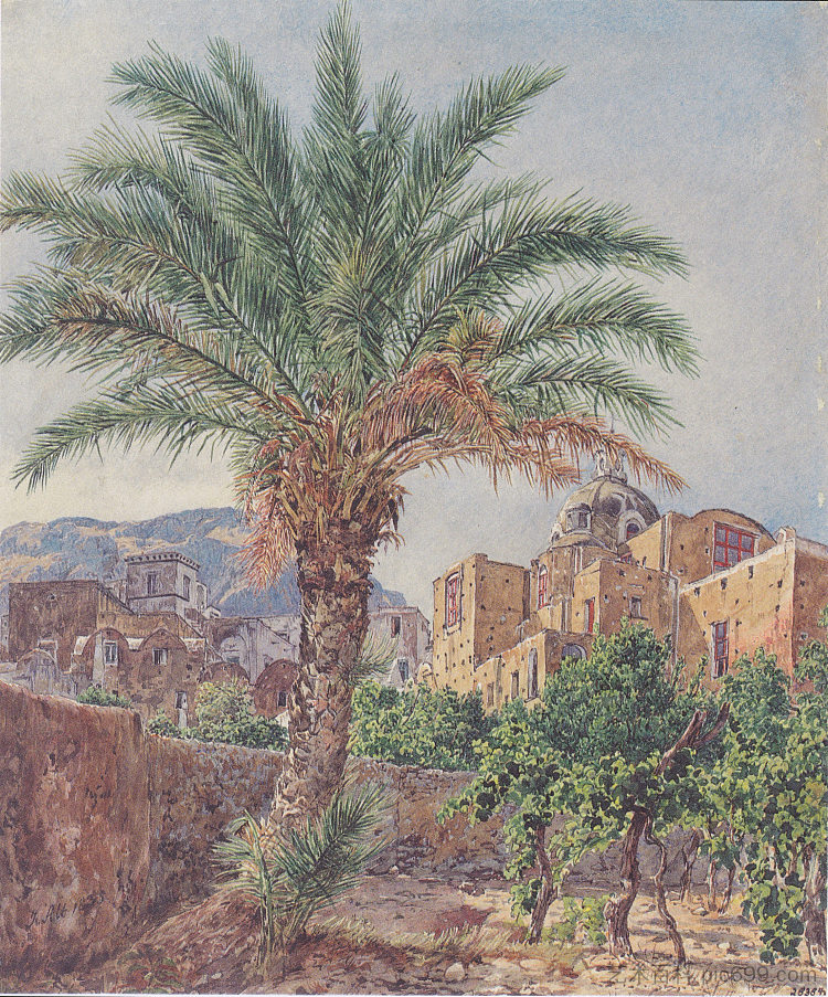 卡普里大教堂 The Cathedral of Capri (1835; Capri,Italy ),鲁道夫·冯阿尔特