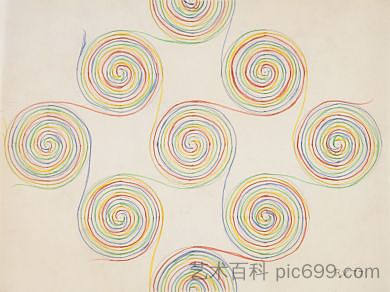 无题（漩涡） Untitled (Swirls) (1977)，露丝·沃尔默