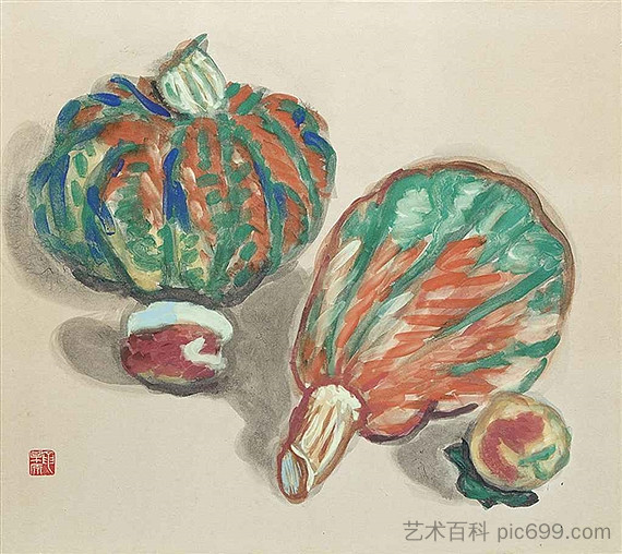 南瓜 Pumpkin (1948)，梅原龙三郎