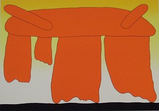 橙色形状 Orange Shape (1979)，元永定正