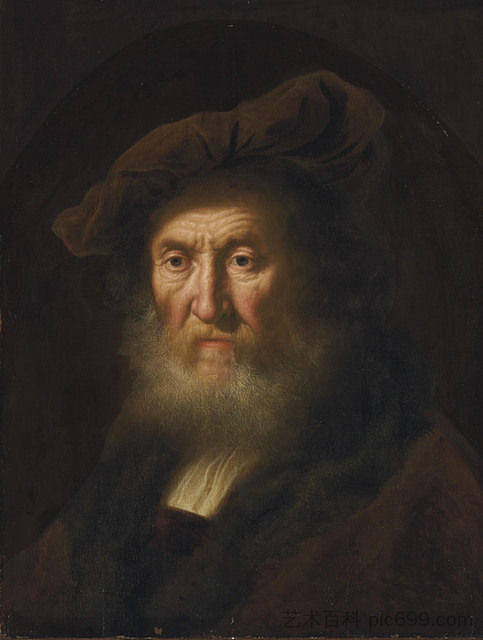 一个老人的头 Head of an Old Man (c.1632; Amsterdam (then Dutch Republic),Netherlands  )，所罗门·科宁克