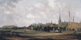 帕登市场蒂法尔肯堡（南荷兰） Paardenmarkt Te Valkenburg (Zuid-Holland)，所罗门·范·鲁伊斯戴尔