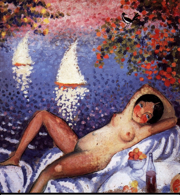 风景中的裸体 Nude in a Landscape (c.1922 - c.1923)，萨尔瓦多·达利