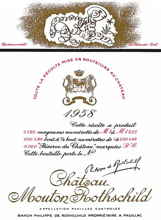 木桐罗斯柴尔德城堡 Chateau Mouton Rothschild (1958)，萨尔瓦多·达利