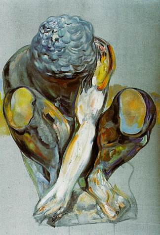 源自米开朗基罗的《蹲着的孩子》 After Michelangelo’s ‘Squatting Child’ (1982)，萨尔瓦多·达利