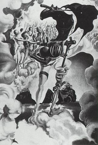 日落空气的寓言（永恒的寓言） Allegory of Sunset Air (Allegory of the Everning) (1940 – 1941)，萨尔瓦多·达利