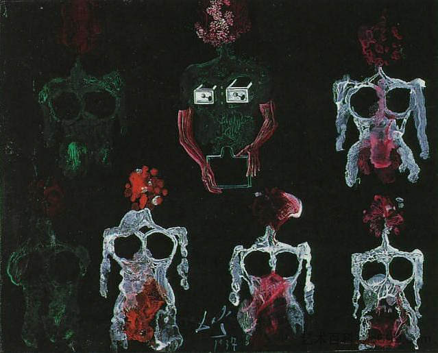 解剖学研究 - 转移系列 Anatomical Studies - Transfer Series (1937)，萨尔瓦多·达利