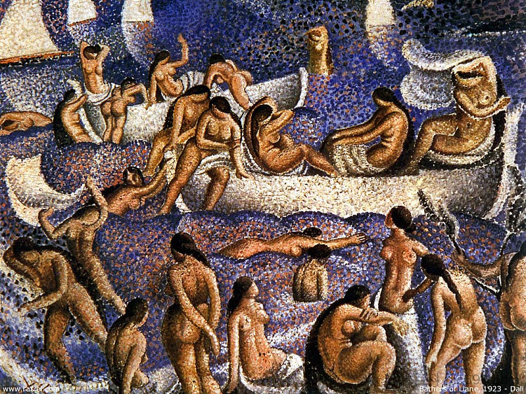 兰的沐浴者 Bathers Of Llane (1923),萨尔瓦多·达利