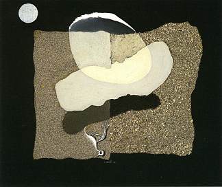 大拇指。海滩。月亮和腐烂的鸟 Big Thumb. Beach. Moon and Decaying Bird (1928)，萨尔瓦多·达利