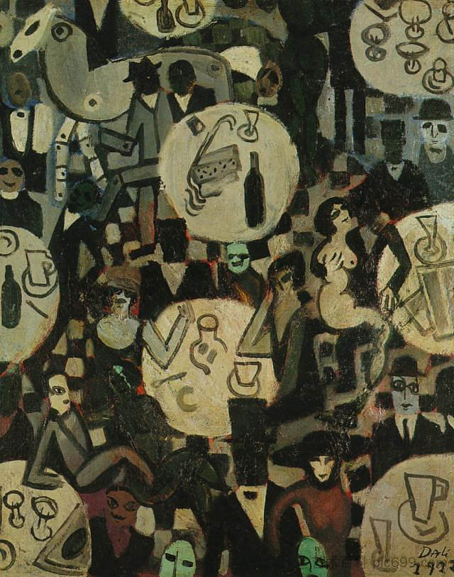 歌舞表演现场 Cabaret Scene (1922),萨尔瓦多·达利
