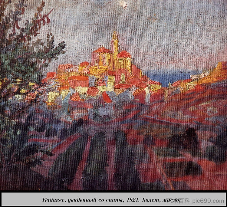卡达克斯,从后面看 Cadaques, seen from behind (1921),萨尔瓦多·达利