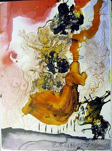 首尔以利塞的尸体(列王纪下13:21) Cadaver in seoulchro Elisei (2 Kings 13:21) (1964 - 1967),萨尔瓦多·达利