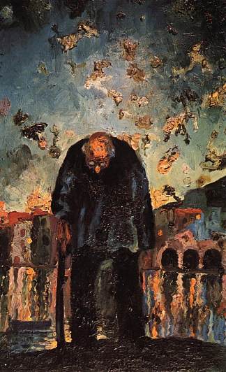 瘀癜的老人 Crepuscular Old Man (1917 – 1918)，萨尔瓦多·达利