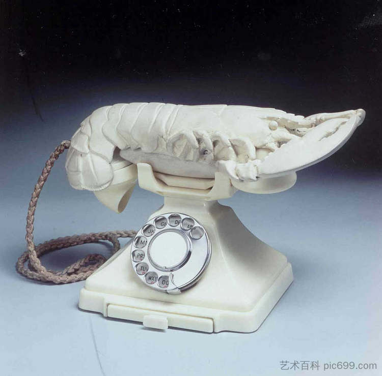 壮阳电话（龙虾电话） Aphrodisiac Telephone (Lobster Phone) (c.1936 - c.1938)，萨尔瓦多·达利