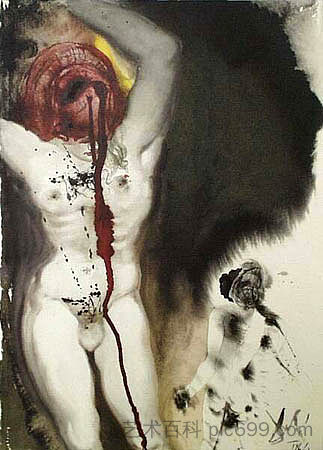 大卫和非利士人(撒母耳记上 17:43) David et Philistaeus (1 Samuel 17:43) (1964 - 1967),萨尔瓦多·达利