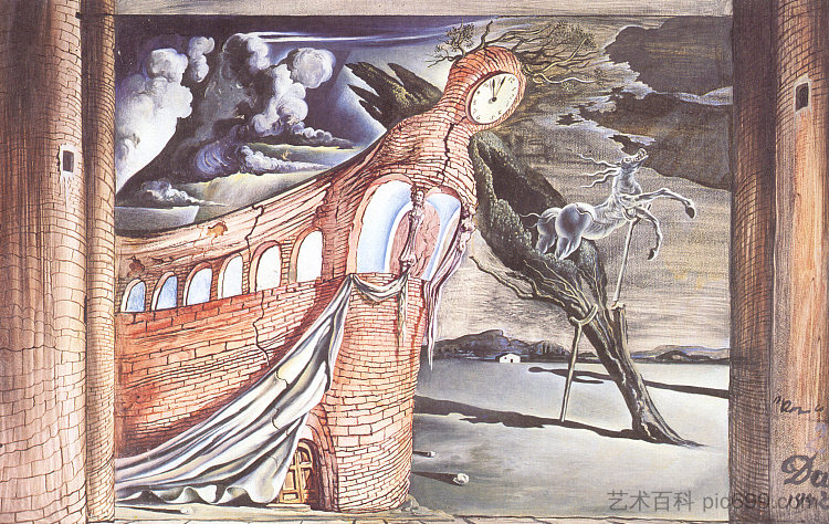 《罗密欧与朱丽叶》的装饰 Decor for 'Romeo et Juliet' (1942),萨尔瓦多·达利