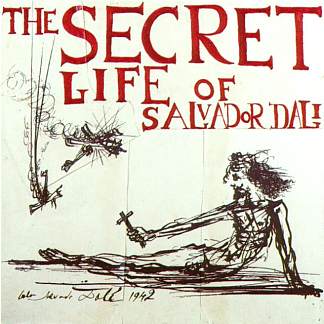 “萨尔瓦多·达利的秘密生活”海报设计 Design for a poster for ‘The Secret Life of Salvador Dali’ (1942)，萨尔瓦多·达利