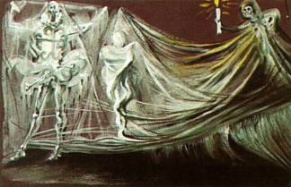《唐璜·特诺里奥》中死亡场景的设计 Design for the Death Scene in ‘Don Juan Tenorio’ (1950)，萨尔瓦多·达利