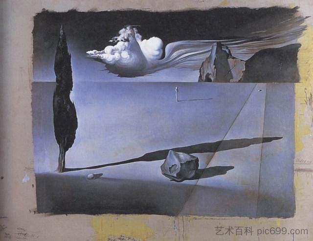 电影《魔咒》设计 (1) Design for the Film 'Spellbound' (1) (1945),萨尔瓦多·达利